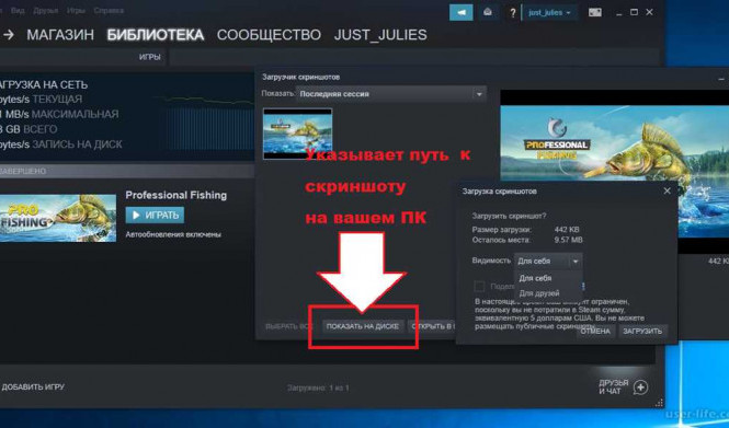 Где найти скриншоты Steam?