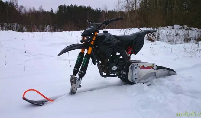 Как превратить мотоцикл в снегоход: подробная инструкция для любителей DIY