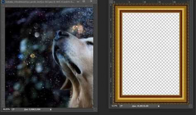 Как вставить фотографию в рамку в фотошопе