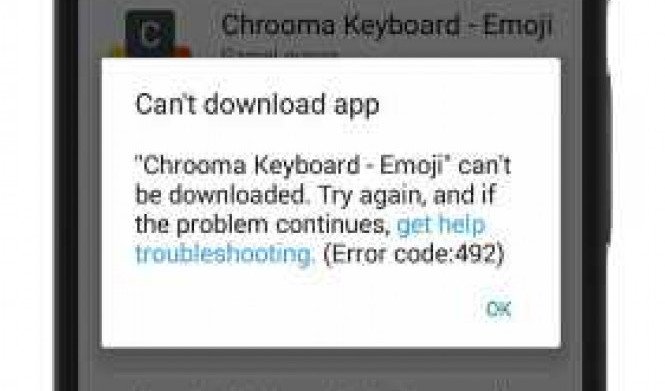 Код ошибки 492 в плей маркете: причины и способы исправления.