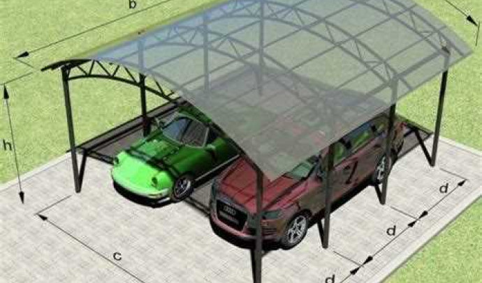 Навес для автомобиля из поликарбоната: как выбрать, установить и экономить на парковке